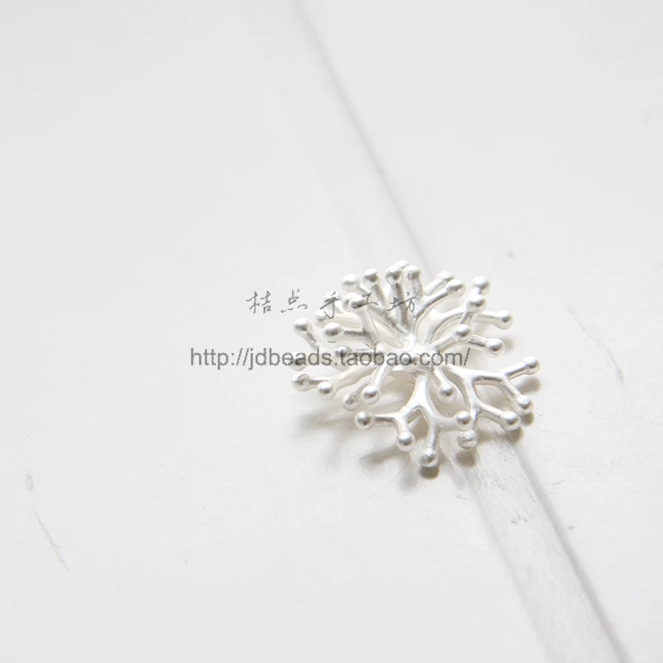 DIY Supply-One Piece Premium Matte Plated Brass Finding Pendant - Coral 25.7x25x10.6mm (3158C)