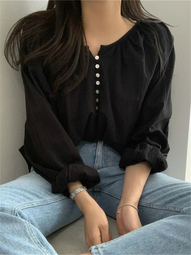 Colorfaith New 2022 Elegant Vintage Office Lady Fashionable Korean Fashion Spring Summer Women\'s Blouses Wild Shirts Tops BL3198