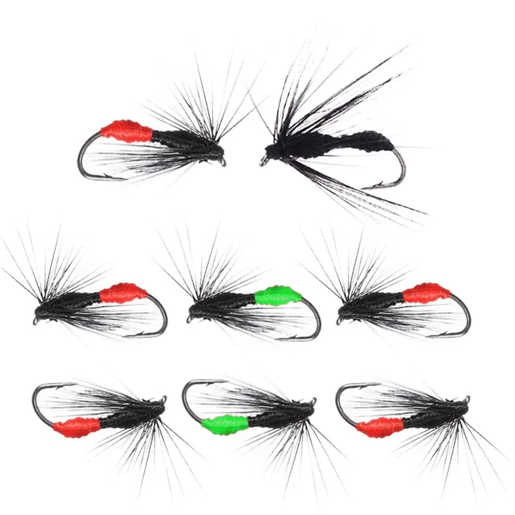 24-114Pcs/Box Dry Wet Flies Nymph Box Set Fly Fishing Flies Trout Bass Artificial Fish Bait