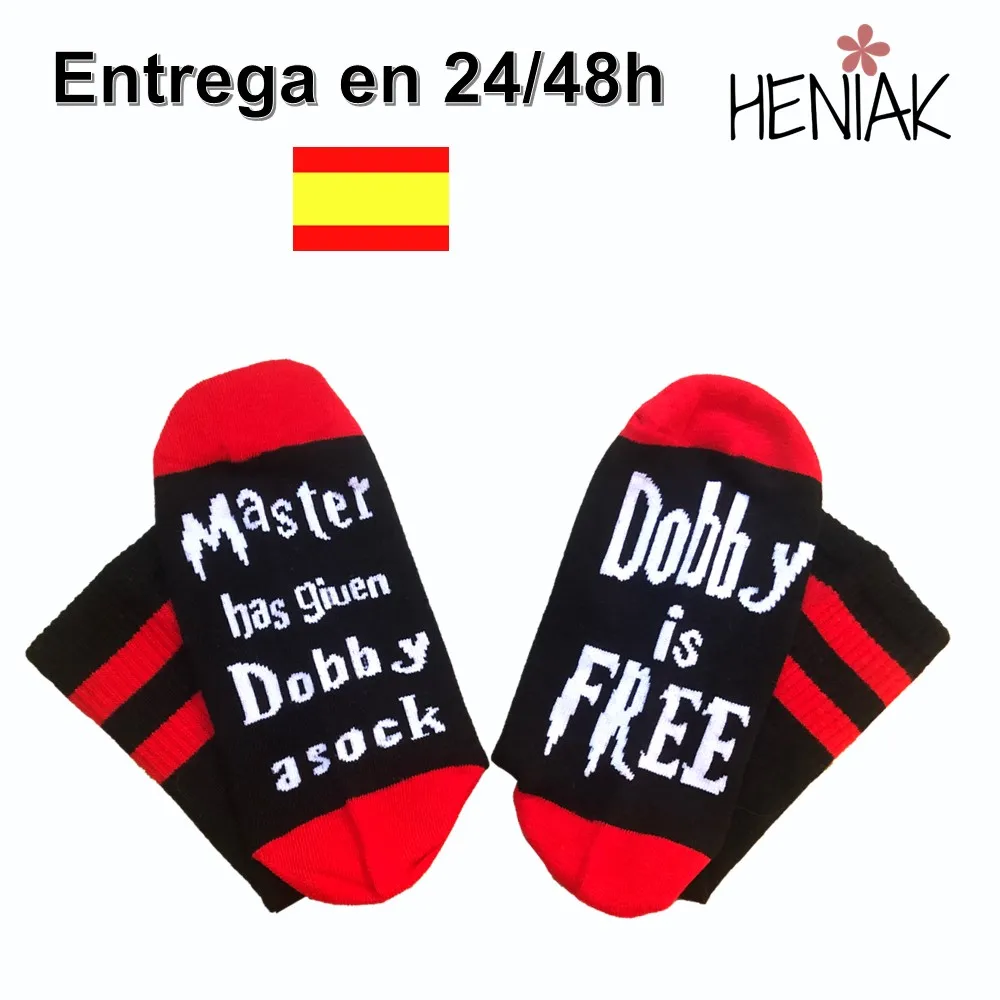 Magicos socks Dobby elf free size unique unisex man woman Witch Wizard magic Red Black White