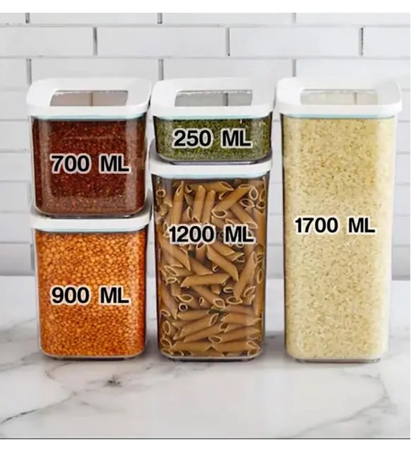 12 Pc Food Storage Container + 3 Pc Kitchen Towel Gift Organizer Boxes Pantry Spices Legume Rice Bowknot