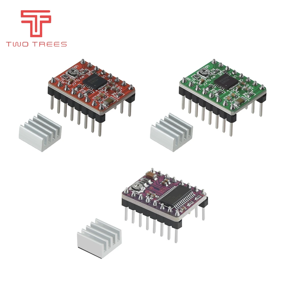 3D Printer Parts A4988 With Heat Sink StepStick Stepper Motor Driver Carrier Reprap 4-layer PCB Replace 1.4 MKS GEN Board