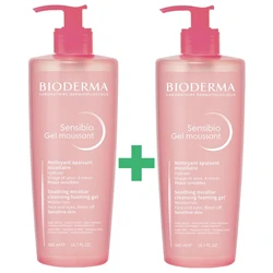 SET OF 2 Bioderma SENSIBIO Soothing Micellar Cleansing Foaming Gel 500ml + 500ml Best Quality