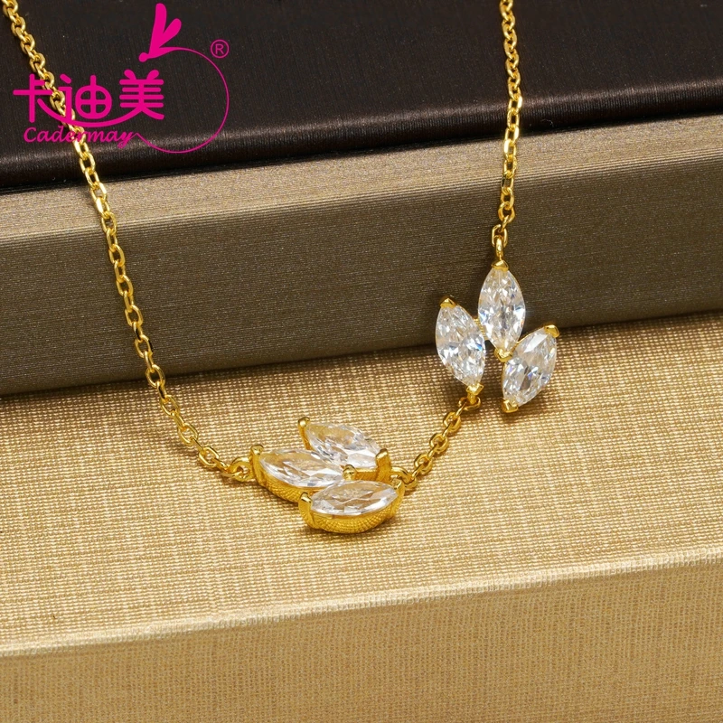 

CADERMAY Custom Gold Pendant 10K 14K 18K Marquise Shape Moissanite Necklace Diamond for Women Wedding Fine Jewelry Unique Gift