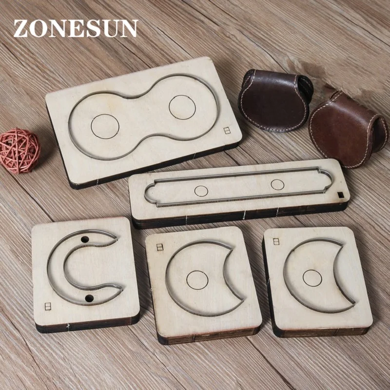 ZONESUN RCP Horseshoe bag wallet leather cutting die Japan steel Blade coin purse leathe cutter mold DIY leather laser knife die