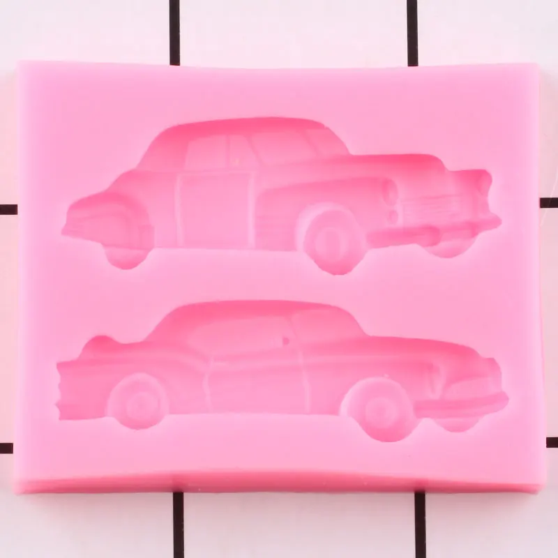 Baby Toy Car Silicone Molds Cupcake Topper Fondant Mold DIY Party Cake Decorating Tools Resin Clay Candy Chocolate Gumpaste Mold