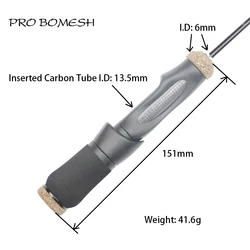 Pro Bomesh 1 Set TVS Spinning Reel Seat Handlt Kit Trout Fishing Rod Ice Fishing Rod Accessory DIY Component Repair Kit Cane