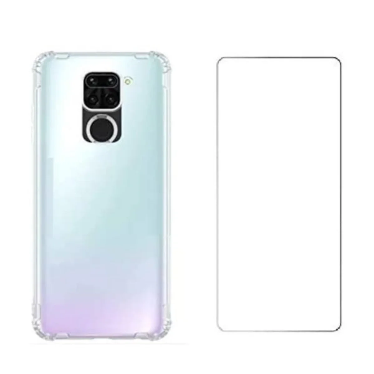 Kit Capa Anti Impacto and Película De Vidro Temperado Xiaomi Redmi Note 9 tracks installation kit