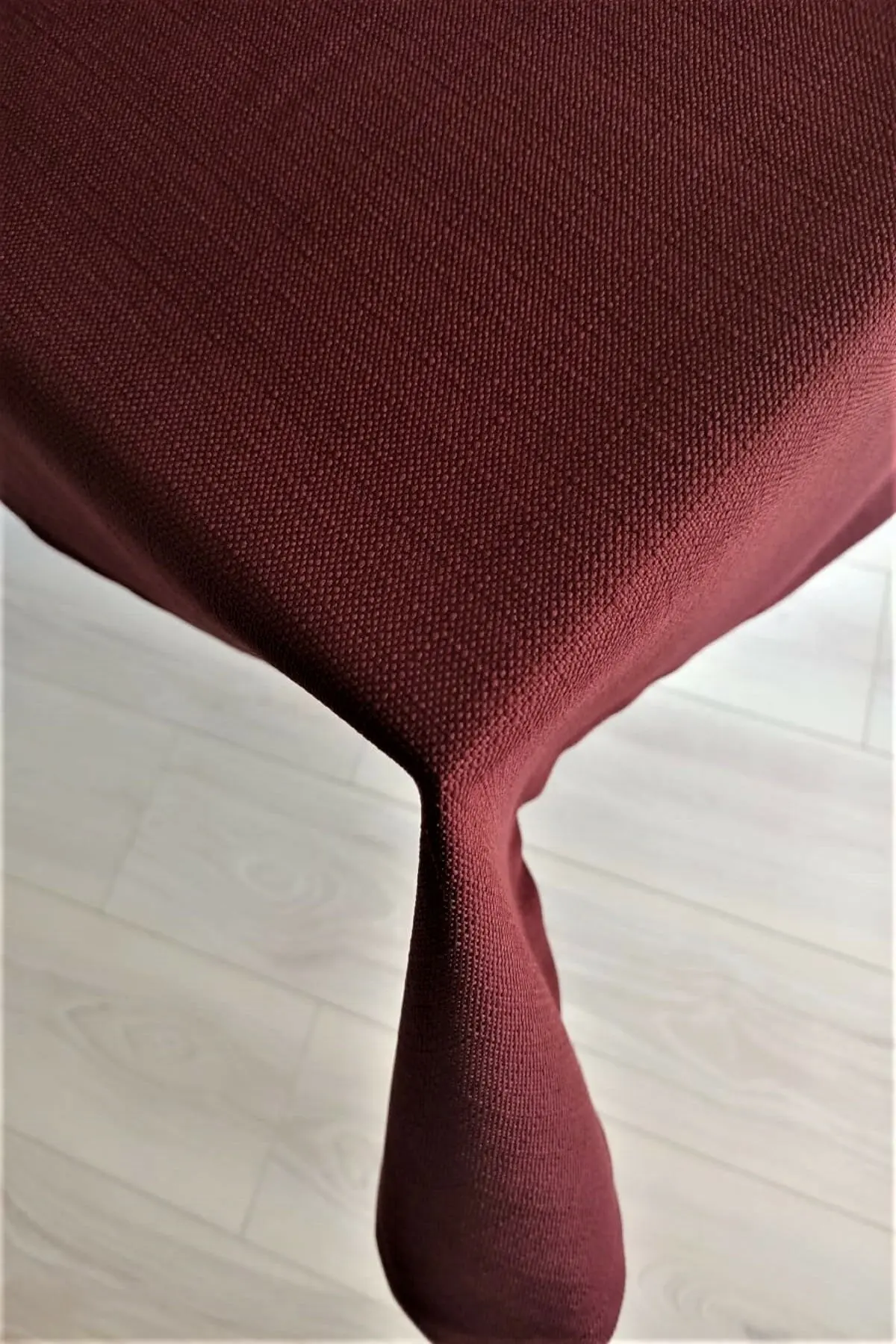 

Linen Textured Stain Resistant Claret Red Table Cloth Wedding, Party,Sofa Cover Turkish Cotton For Rectangle Table