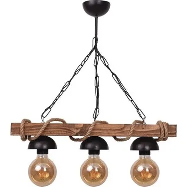 

Binary Rustic Rope Wood Chandelier lighting Nigrum Retro twine bar restaurant farmhouse decorative lamps authentic natural base