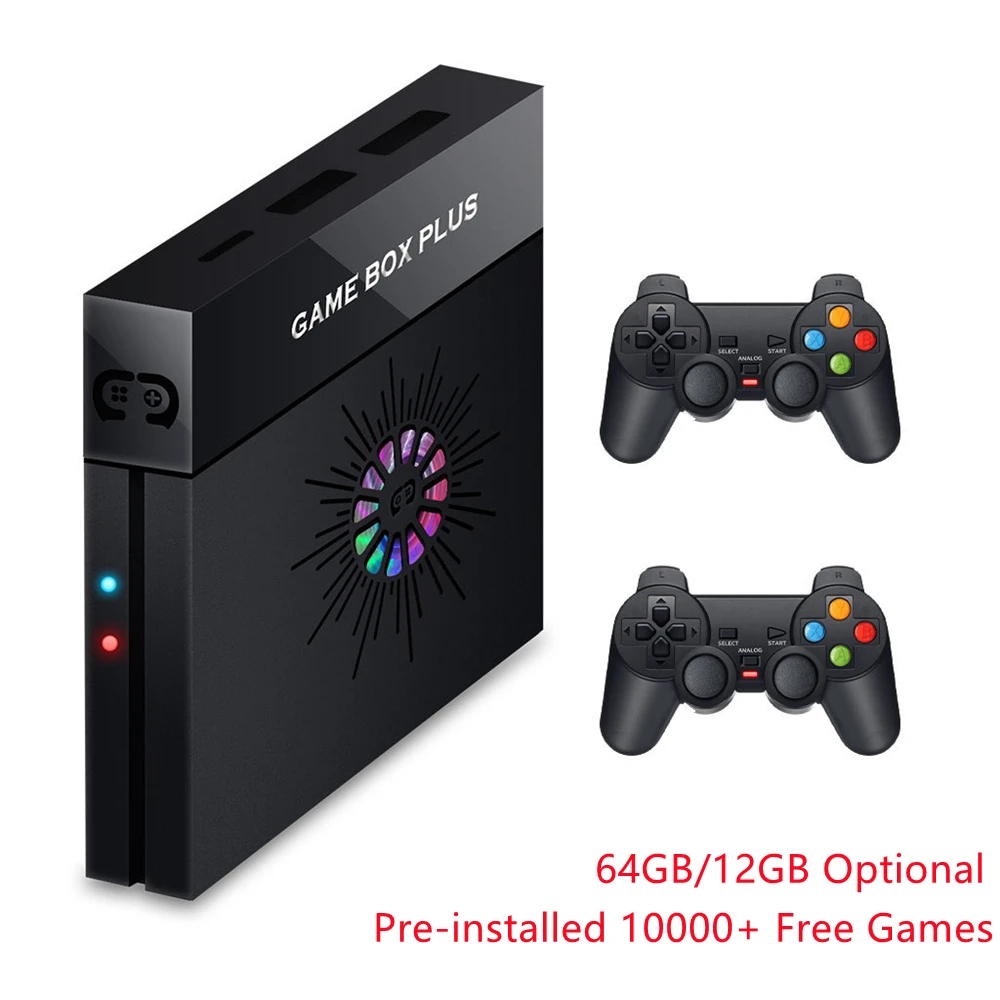 

10000 Free Games X6 Magic Box Super Game Box Plus 4K TV Video Game Console 64GB 128GB for psp/ps1/mame with wireless 2 gamepads