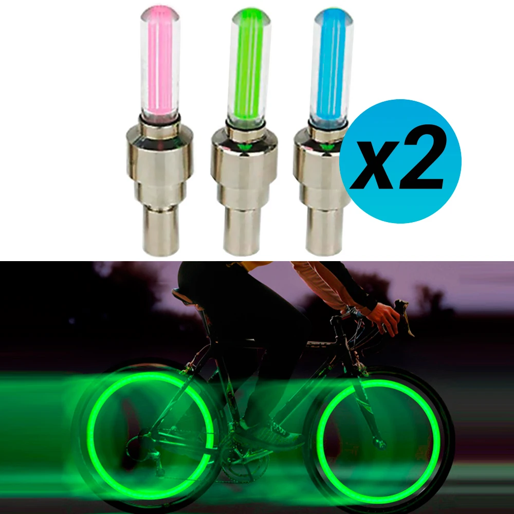 Led bicycle light set of 2 colorful bicycle lights LED bike valve wheel motion sensor light bulbs