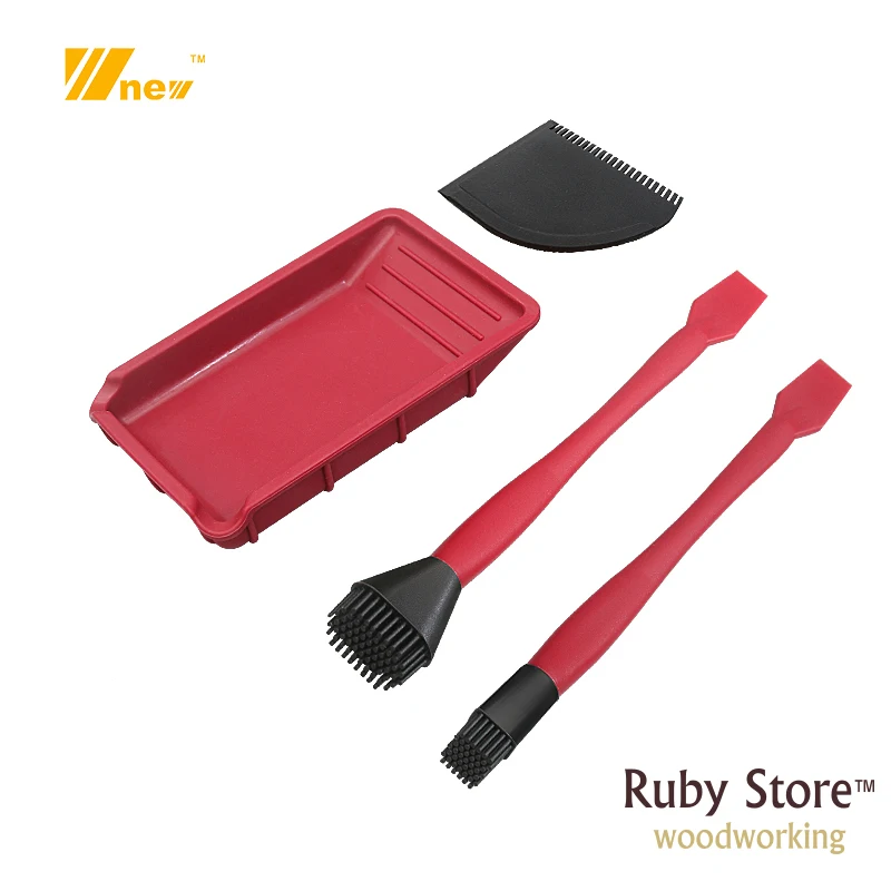 W-new 4pcs Silicone Glue Application Kit for Woodworking