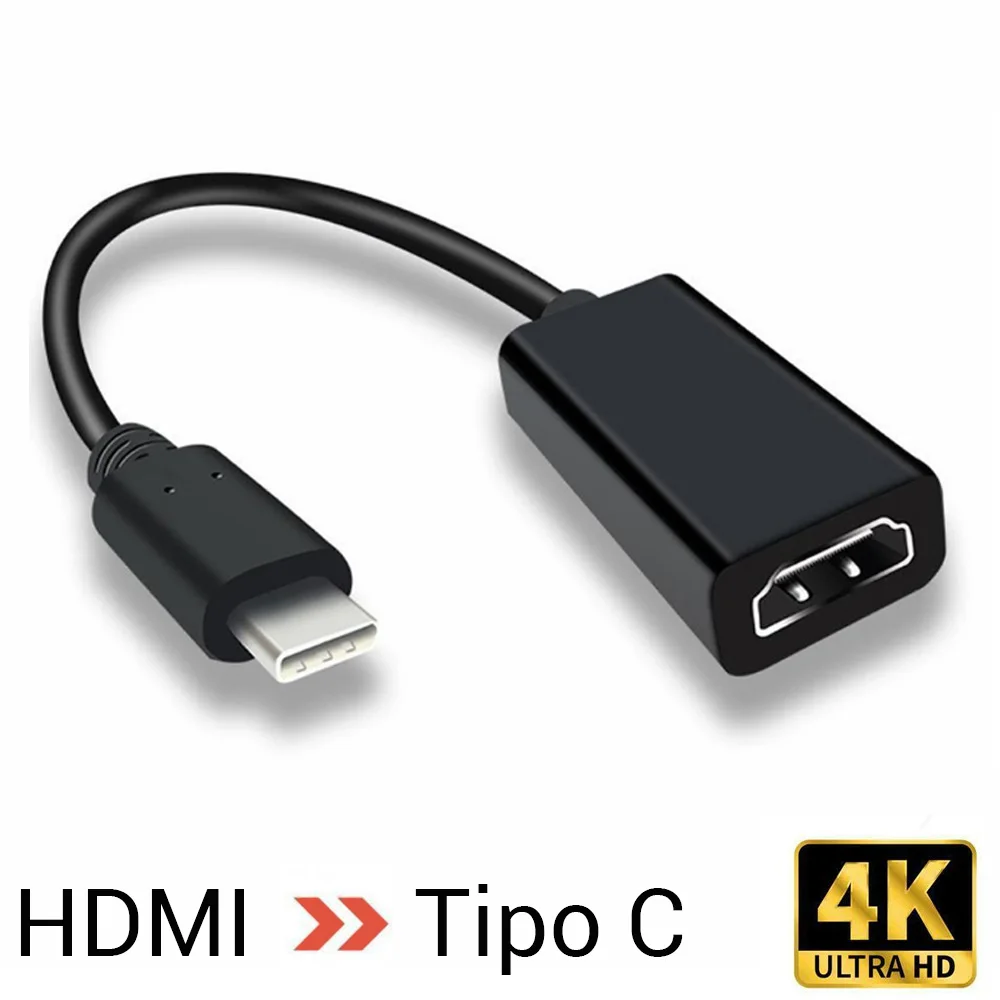 Adaptador HUB HDMI 4K ULTRA HD a USB Tipo C convertidor de señal para smartphone tablet, Macbook para proyector monitor smart tv