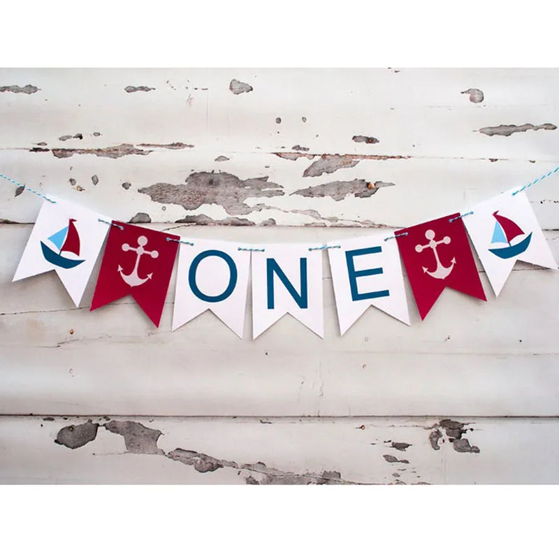 

Nautical One Banner Nautical Highchair Banner 1st Birthday Party Supplies