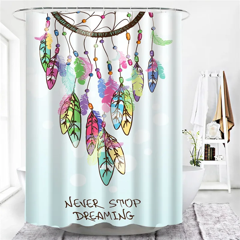 Blue Butterfly Home Decor Curtain Blackout Screen For Girls Room Bath Product Bathroom Shower Curtains Living Room Wall Curtains