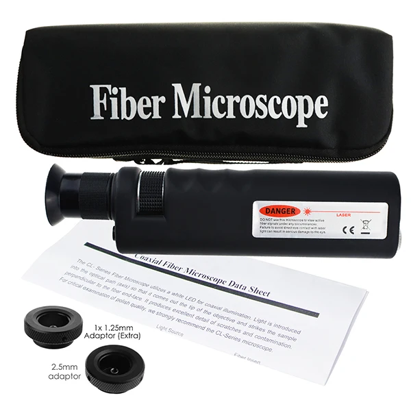 Handheld 400x Magnification Fiber Optical Inspection Microscope Coaxial illumination (CL) + Built in IR filter