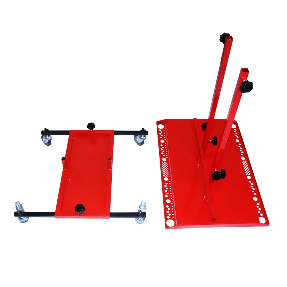 Pdr Tools Metal Folding Stand with Wheels for Rods And Equipment , Dent Removal Kit Paintless Auto Repair Car Damage