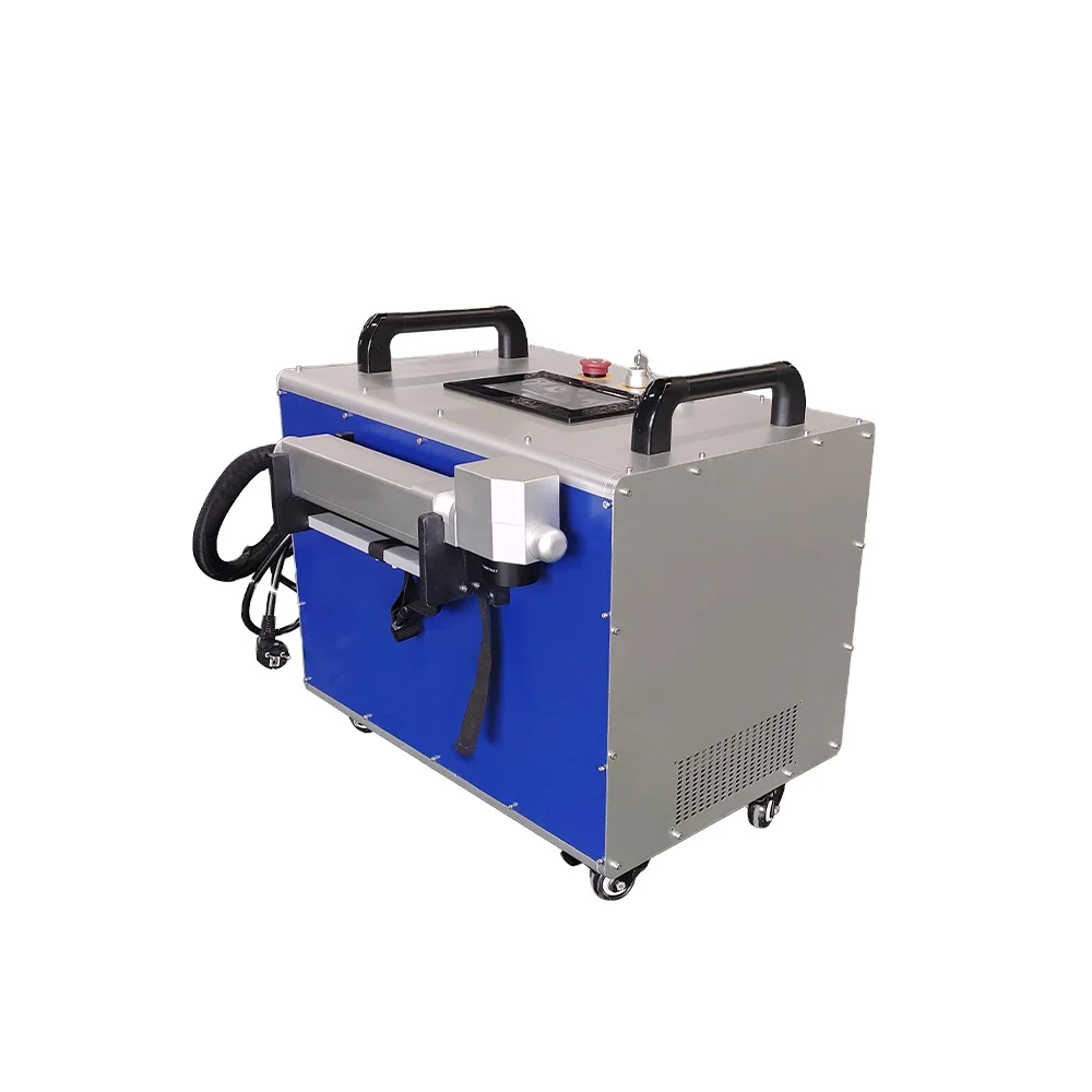 Jinan New Design Pulse Laser Source Wide Wave Length 100w 200w 500w Fiber Laser Cleaning Machine for Metal Rust Paints on Wooden