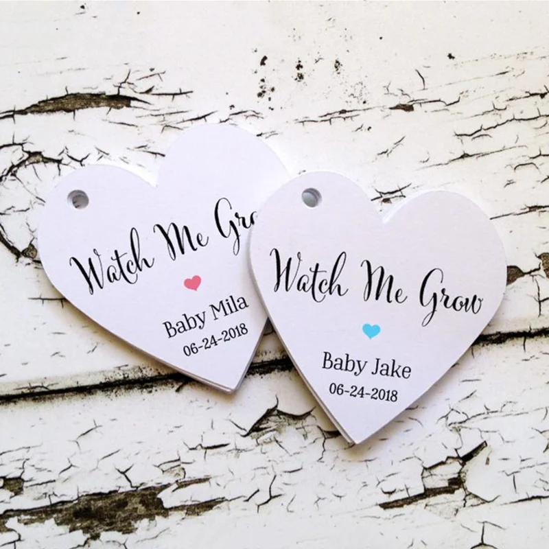 Watch Me Grow heart tags 2