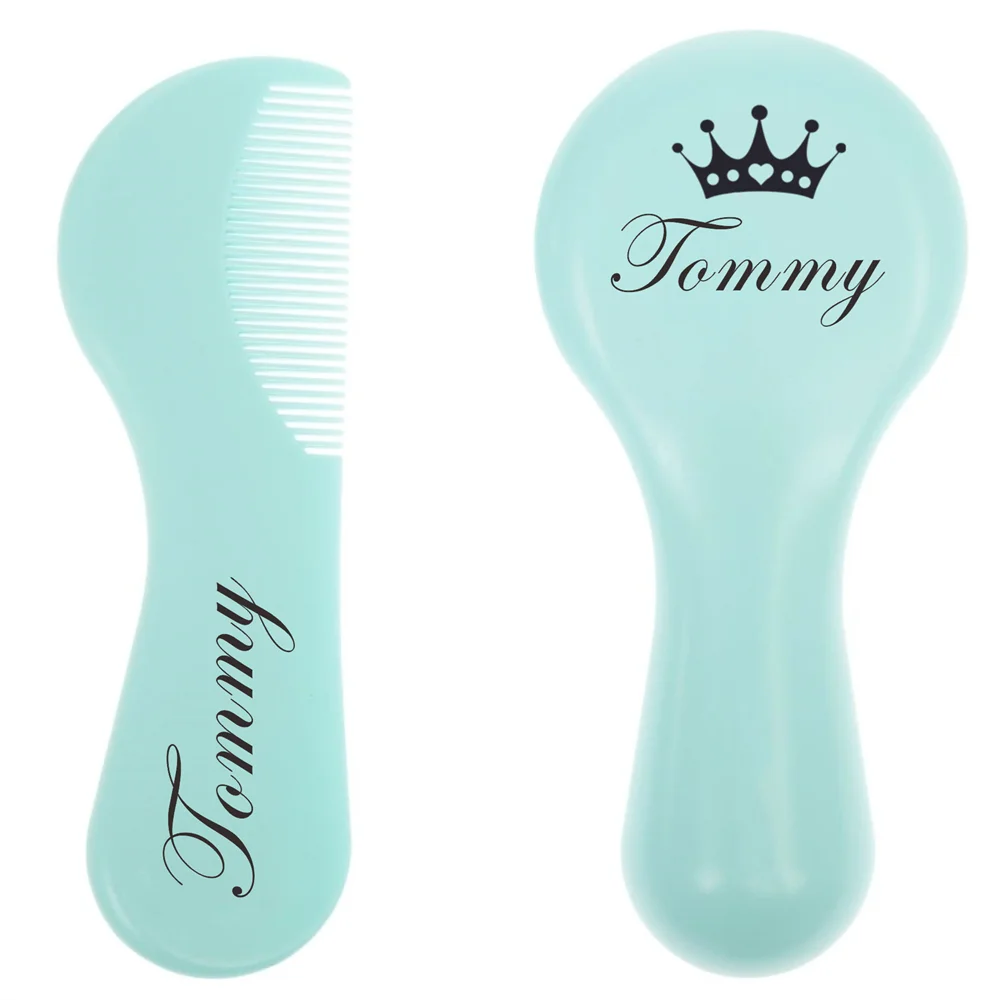 

MIYOCAR Personalized Baby Hair Brush and Comb Set (2-Piece) for Newborns and Toddlers | Ideal for Baby Cradle Cap | Baby Massag