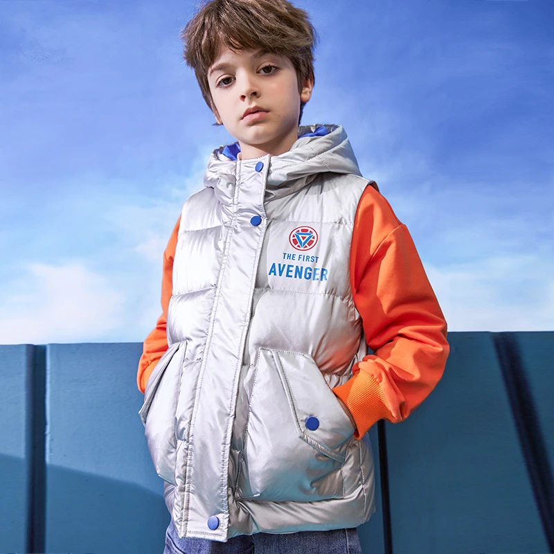 

Visaccy Kids Down Vest Boys Girls Thicken Outwear Clothes Children Warm Garment Coat for Winter Spring Autumn