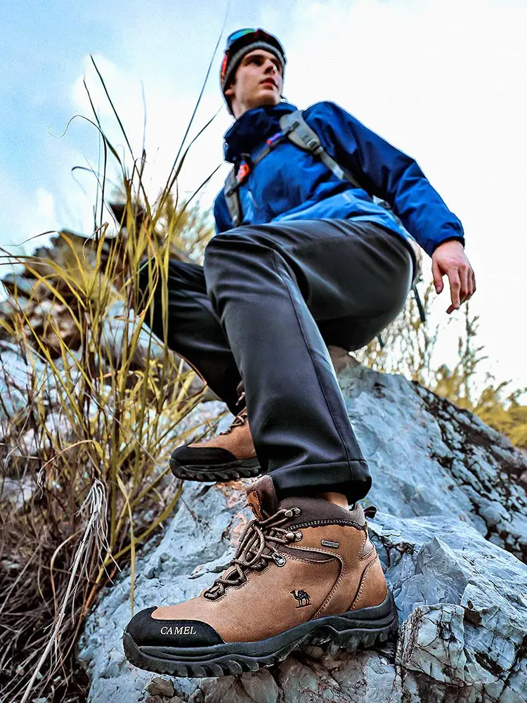 GOLDEN CAMEL-Chaussures de Randonnée Imperméables pour Homme, Bottes Militaires Montantes, Baskets Homme Antidérapantes, Trekking, Extérieur