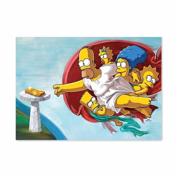 Placa Decorativa Homer Simpson Releitura Obra de Arte