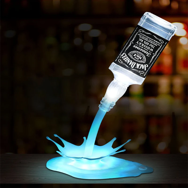 

Prank Magic Wine Beer Lamp Bar Party LED Night Light Portable Touch Switch 3D USB Bottle Pour Lights for Adults Holiday Decor