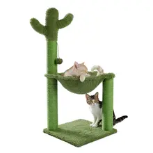 Cute Cactus Cat Tree Toy with Ball and Scratching Post #2