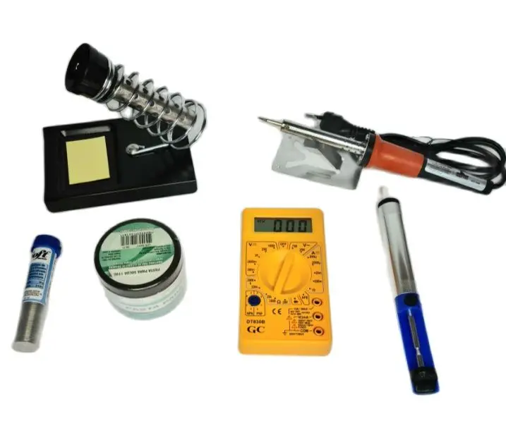 Complete Soldering Kit Soldering Iron Support Multimeter Professional Digital Soover Solder Paste 25G for