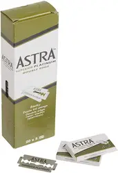 Astra superior platinum double edge safety razor blades shaving green package 5 pcs, 10 pcs, 20 pcs, 50 pcs, 100 pcs.