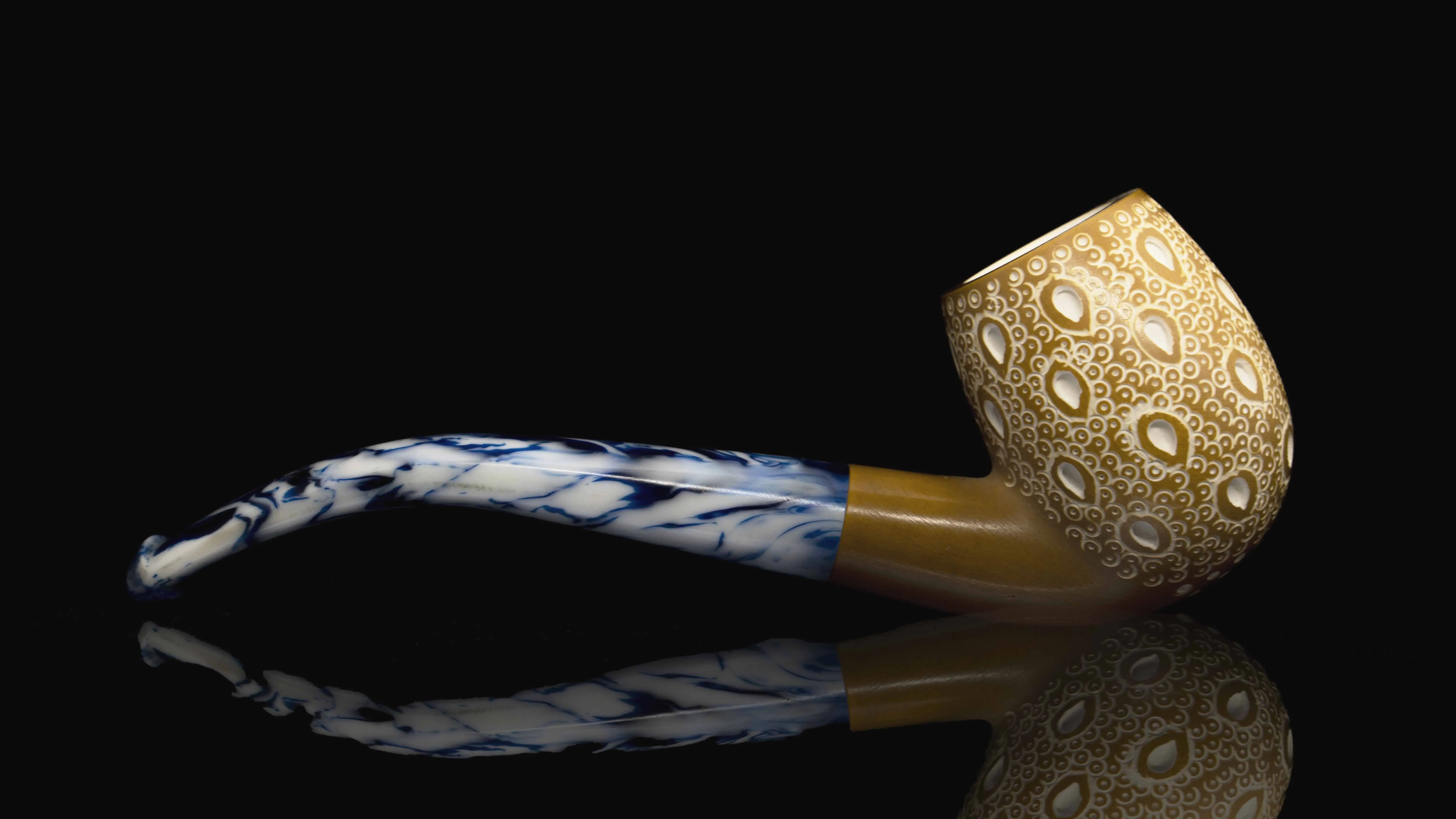 Block Meerschaum Big Size Lion Pipe