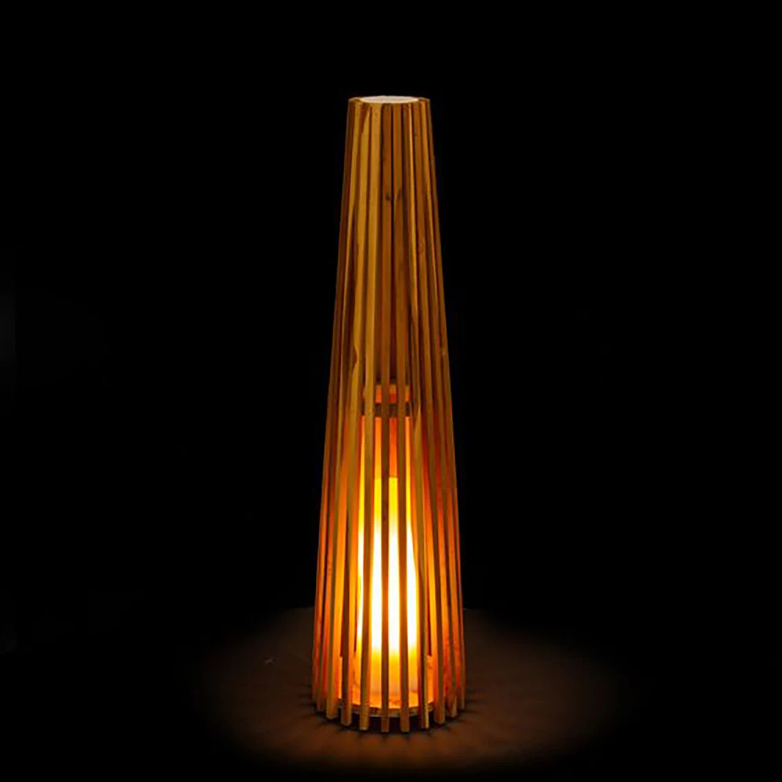 Indoor Lighting Wood Knitted Floor Lamps Design Handmade E27 Warm Home Decoration Free Standing Indirect Illumination