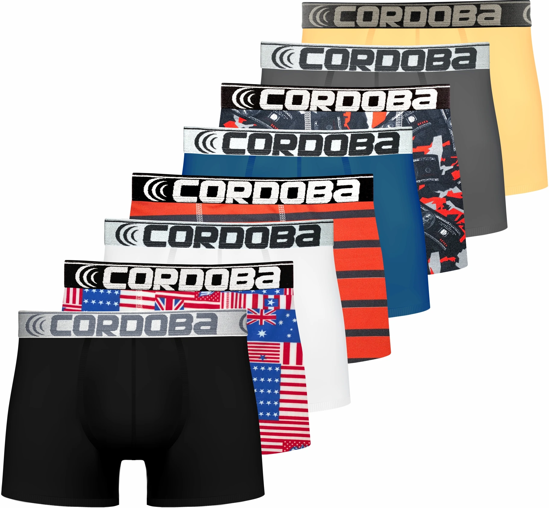 Original Cordoba 100 Printed and Smooth Microfiber Boxer Briefs Kit