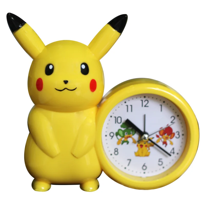 Nouveau véritable Pokemon Anime Pikachu Catoon Kawaii modèle Action décoration jouet enfants alarme pointeur horloge étudiant enfants cadeau