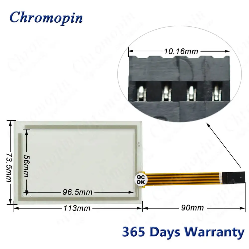 Imagem -03 - Painel de Vidro da Tela Toque Digitador para Esa Vt155w00000 Vt155w Touchpad com Sobreposição Dianteira Película Protetora Vt155w00000