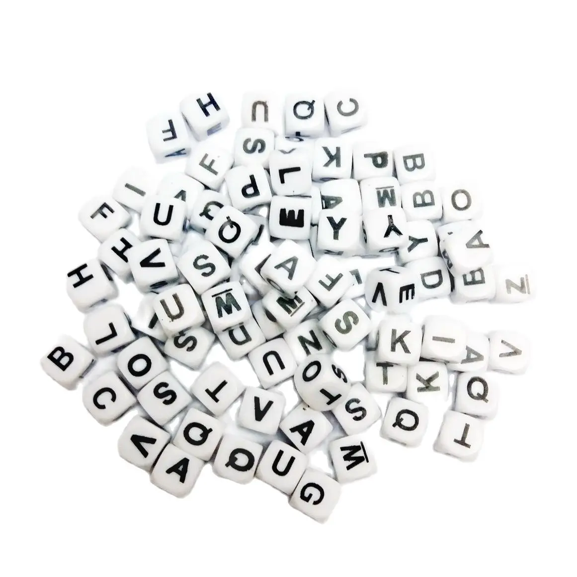 40 Pcs Per Set 6-Sided Dice English Alphabet Letters Dials Board Cube Game Accessories For Kids Educational Party Toys