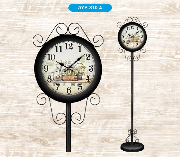 Galaxy 810-1 Floor Standing Metal Clock (138 cm) -BLACK