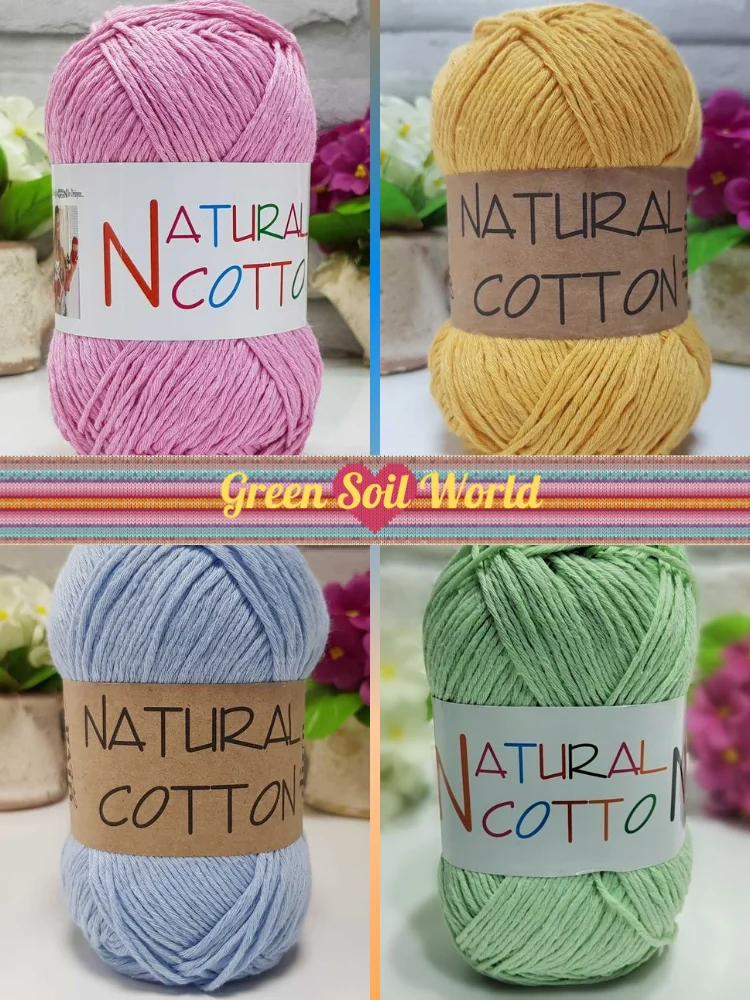 Cotton Knitting Yarn - 39 Color Options - 200m (100gr) - Diva Natural Cotton - Beret - Scarf - Sweaters - cardigans - Vest - Scarves - Amigurumi - Vests - Sweater - DIY