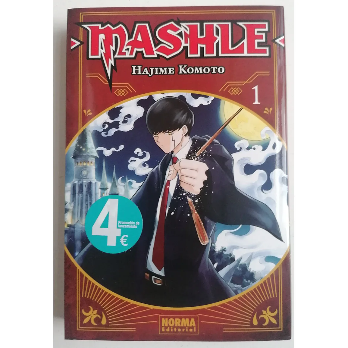 MANGA SHONEN, MASHLE No. 1, year 2021, ED. NORMA, author HAJIME KOMOTO, COMIC in Spanish, TEBEO, promotional edition