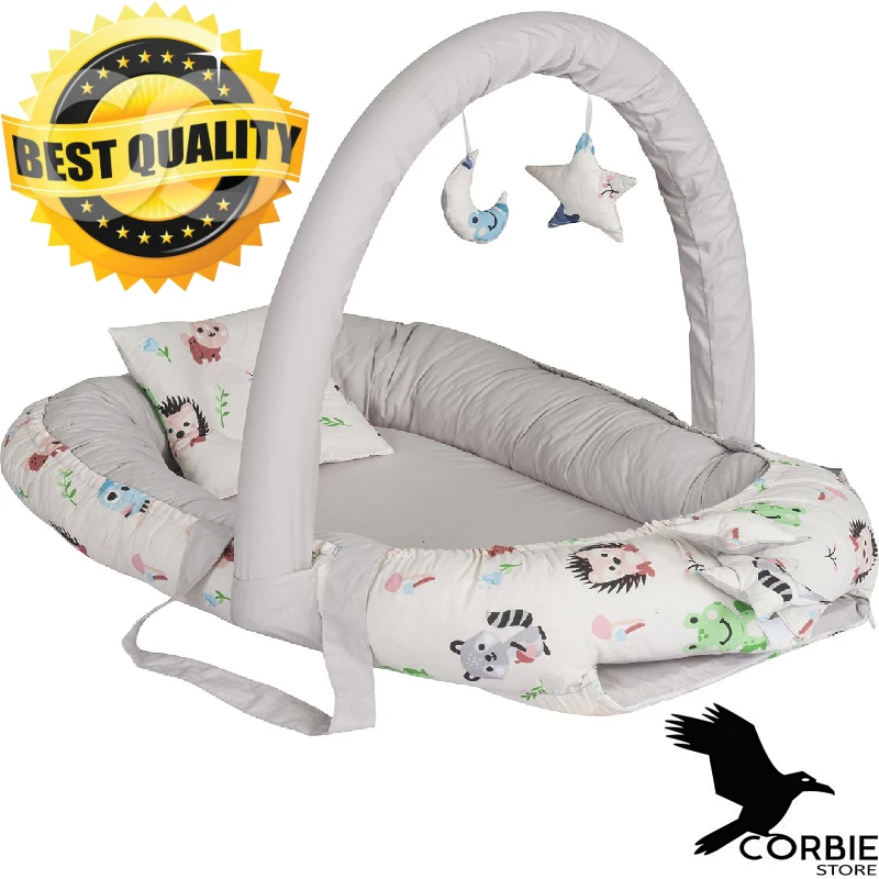 Mamma Happy Động Vật Lưới Chống Muỗi Và Đồ Chơi Móc Treo Thiết Kế Sang Trọng Chỉnh Hình Babynest