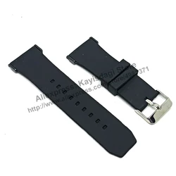 28mm Black Soft Silicone Watch Band Strap Compatible Puma Ultrasize PU103461001 PU103461004 PU103461013 PU103461014