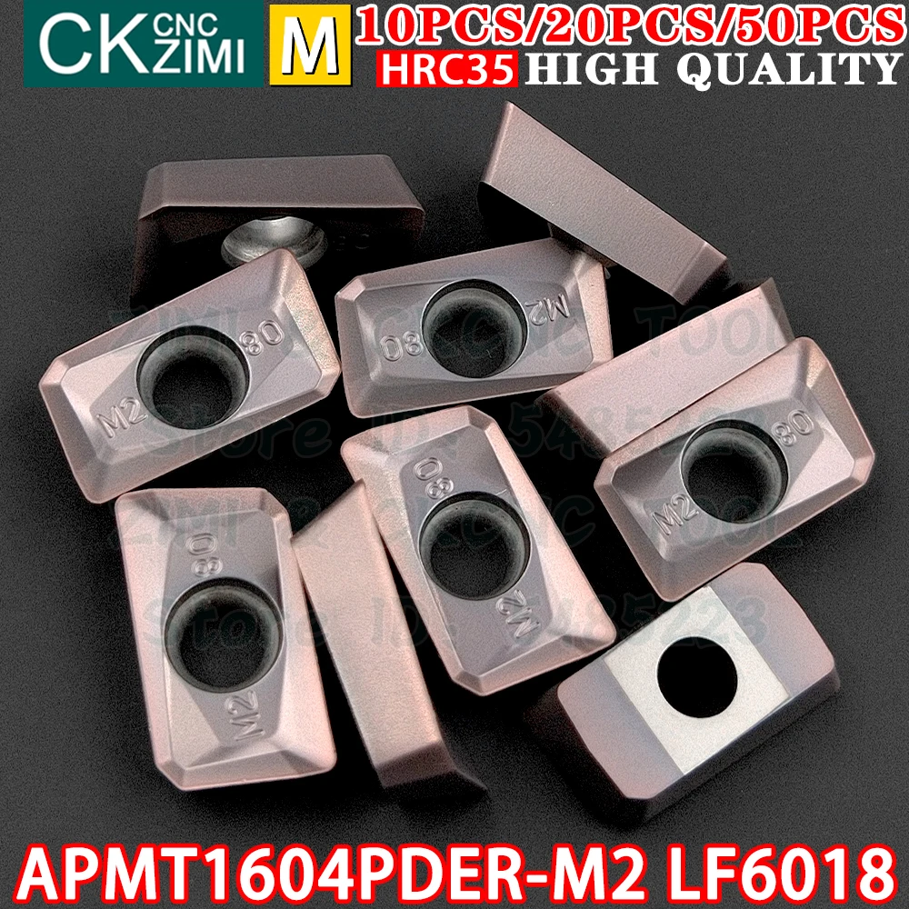 APMT1604PDER-M2 LF6018 APMT 1604 PDER M2 LF6018 Insertos de carburo Insertos de fresado en escuadra Herramientas torno CNC para metales herramientas de corte intercambiables