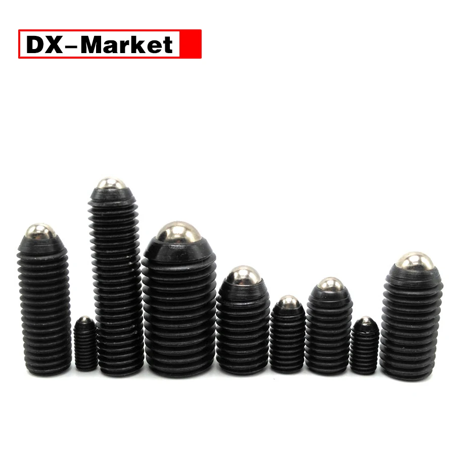 M5 Ball Spring Plunger Screw , Class 12.9 Alloy Steel Hex Socket Spring Ball Point Set Screw ,A038