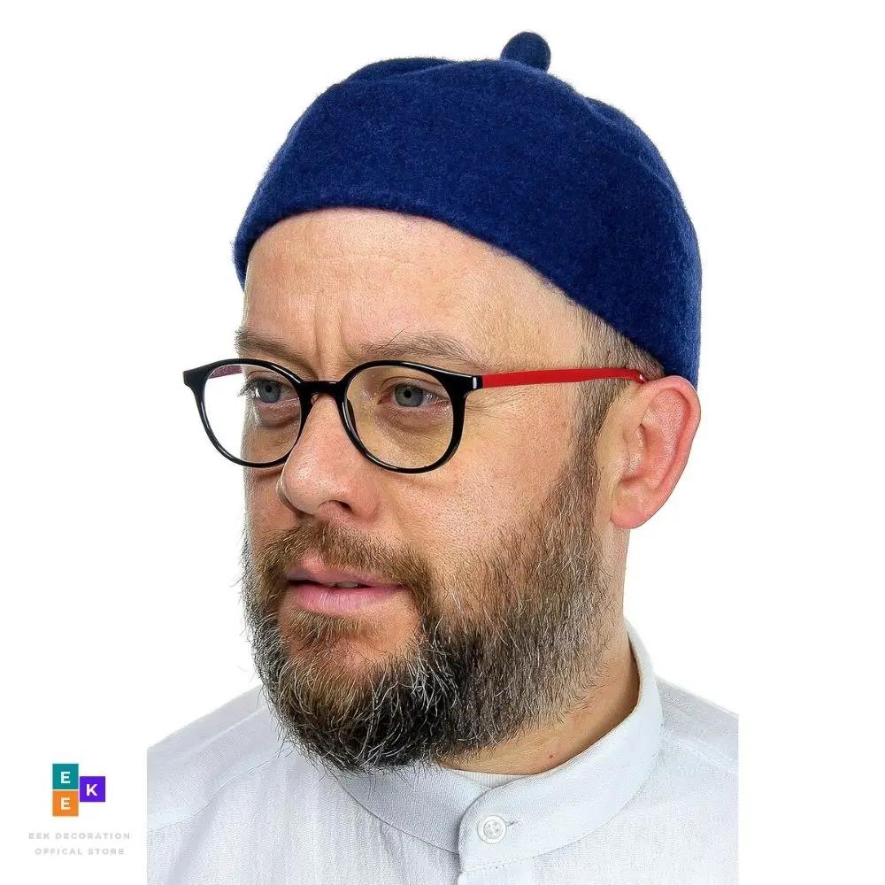 Beanie Gorro Turkse Moslim Islamitische Kufi Taqiya Takke Peci Schedel Cap Gebed Nапаха Hoed Verschillende En Kleuren Zigag Pompom