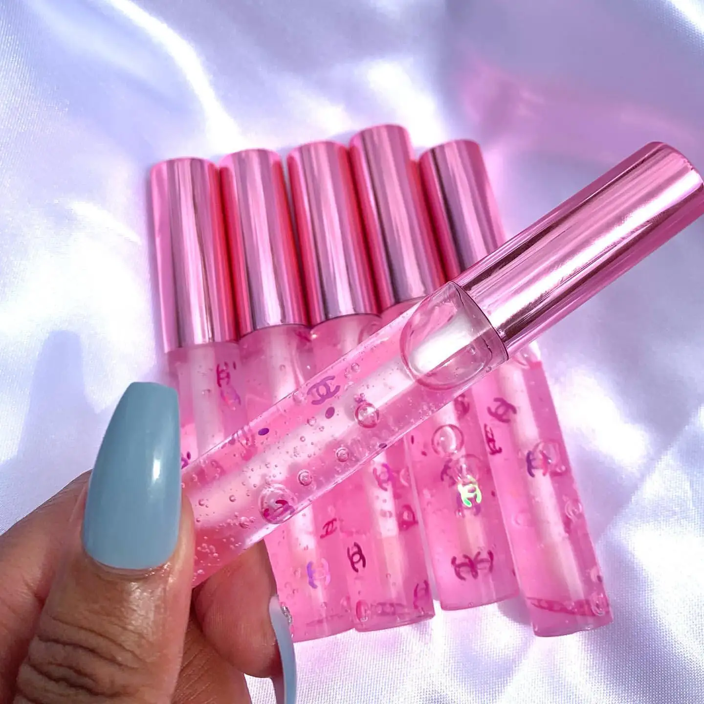 2022 Hot sell Favorites Cute LipGloss Kit Cruelty Free Vegan Kids Litter Girls Make Your Own Natural Icecream Lip Gloss Set