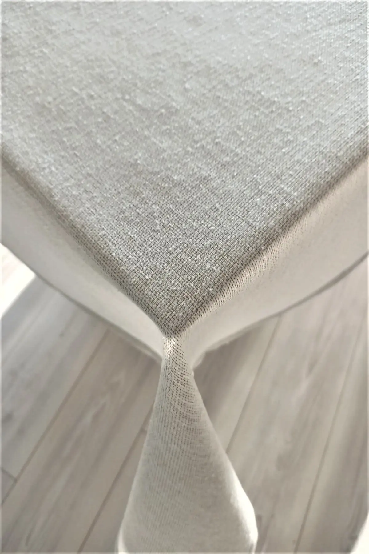 Natural Linen Textured Cream Table Cloth 100% turkish cotton wedding decoration, rectangular tablecloth for party dinners, speci