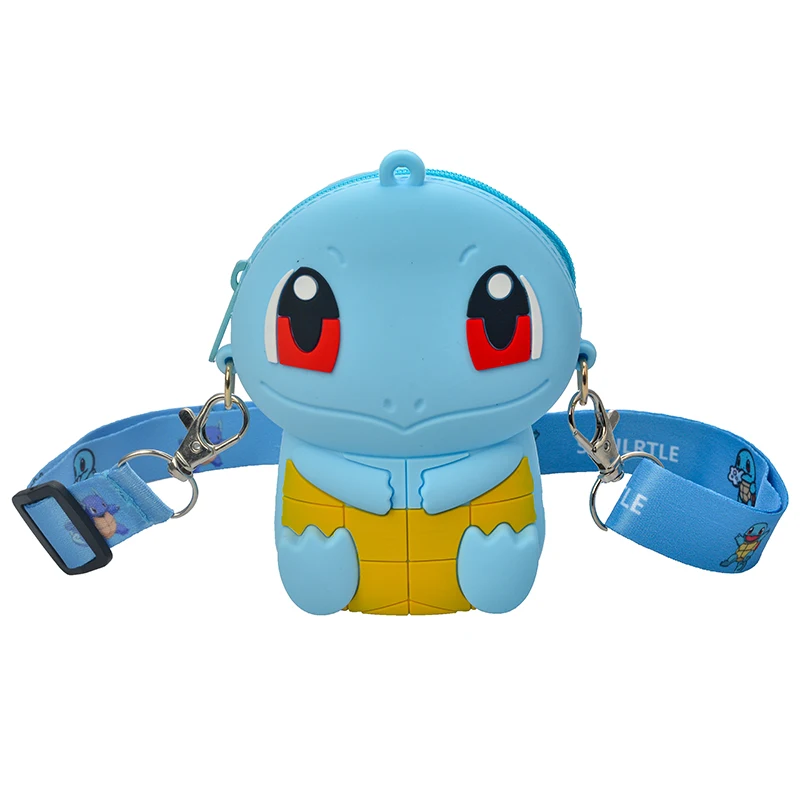 Pokemon Portemonnee Pikachu Anime Figuren Cartoon Model Siliconen Portemonnee Kawaii Persoonlijkheid Mode Schoudertas Kinderen Speelgoed Geschenken