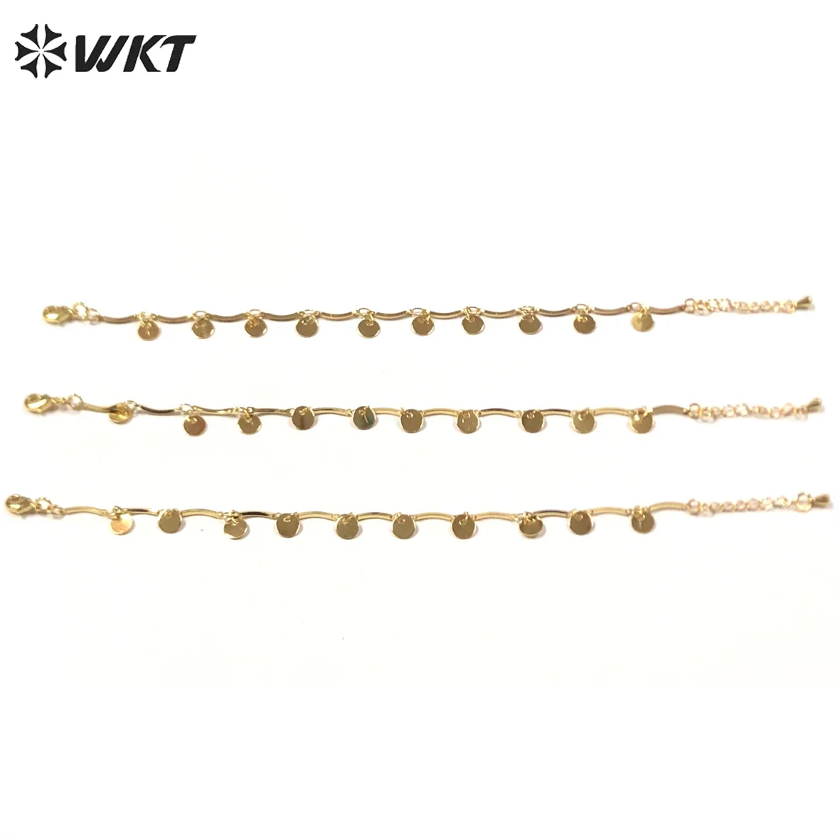 WT-JF337  WKT 2022 fashion yellow brass chain fashion Bracelet for women gift and party 2022 jewelry trend Chain Special chain